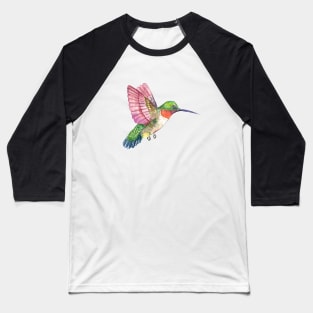 Watercolor Hummingbirds Baseball T-Shirt